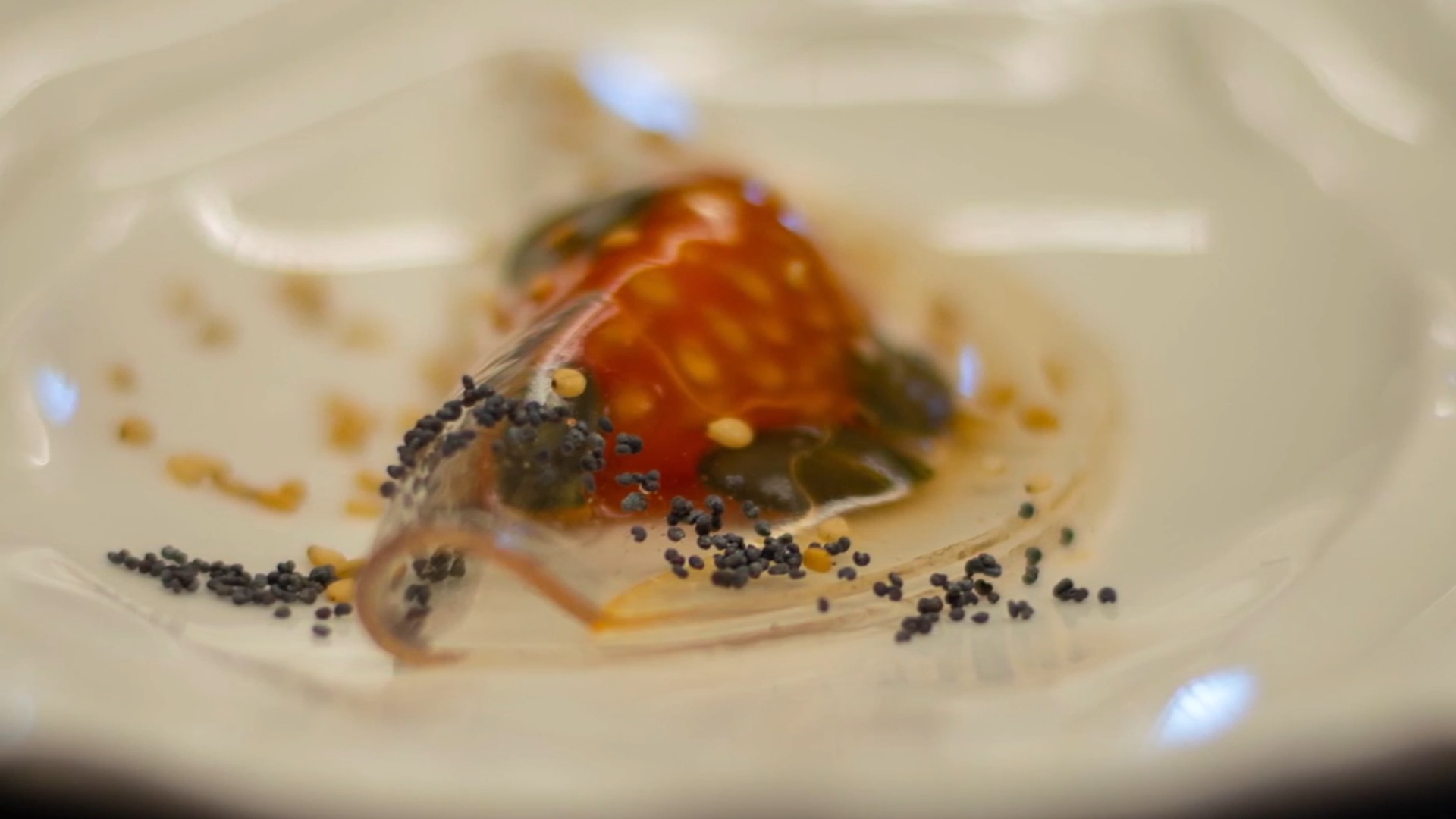 Falso ravioli con Goma Gellan