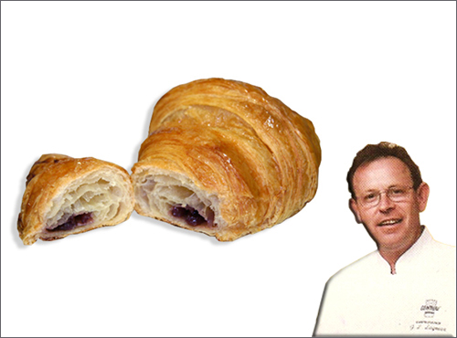 croissant de chocolate y griottines