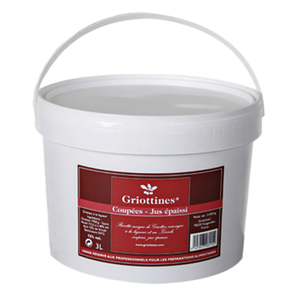 griottines original cortadas con jugo espeso 15º 3l